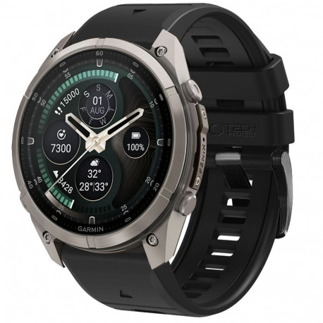 TECH-PROTECT SILICONE GARMIN FENIX 5 / 6 / 6 PRO / 7 / 8 / 8 PRO / E / 9 / 9 PRO (47 MM) OBSIDIAN BL