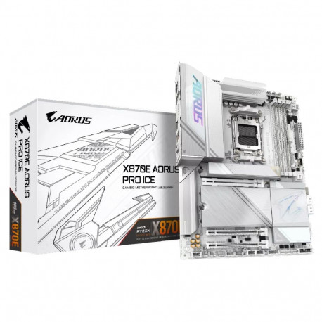 GIGABYTE emaplaat X870E AORUS PRO ICE, toetab AMD Ryzen 9000 protsessoreid, 16+2+2 Phases Digital VR