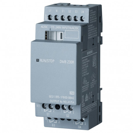 Siemens laiendusmoodul LOGO! DM8 230R 2TE 4DE/4DA Logo 8