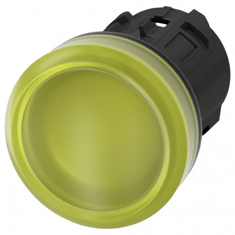 Siemens märgulamp 3SU10016AA300AA0 22mm ümmargune sile lääts, kollane
