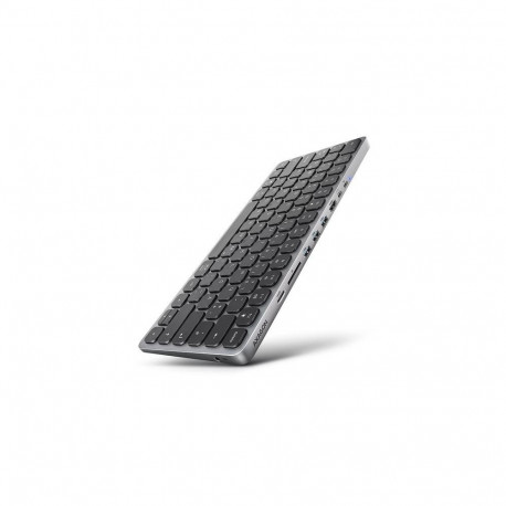 Axagon HMC-KB-GE, USB 5Gbps hub w. keyboard, HDMI 4K/60Hz, 3x USB-A, SD/mSD, audio, PD 100, German l