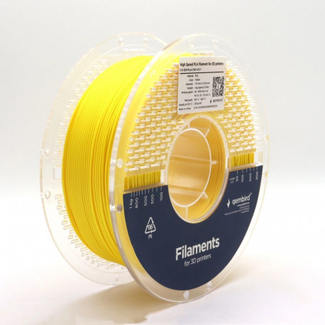 GEMBIRD PLA-kiirfilament 1.75mm 1kg, kollane