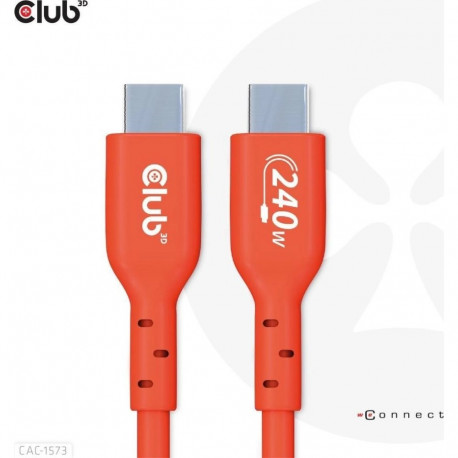 CLUB3D USB2 Type-C kahepoolne andmekaabel 480Mb PD 240W(48V/5A) EPR M/M 2m