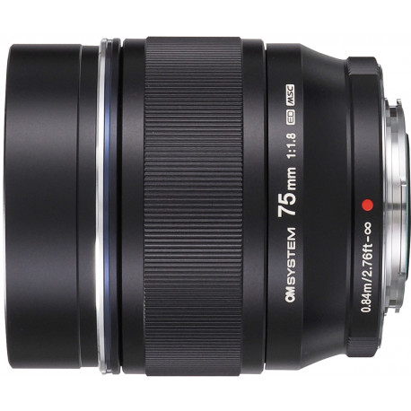 OM SYSTEM M.Zuiko Digital ED 75mm f/1.8 lens, black