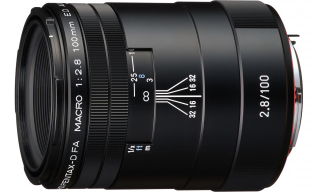 HD Pentax D-FA 100mm f/2.8 Macro ED AW objektiiv, must