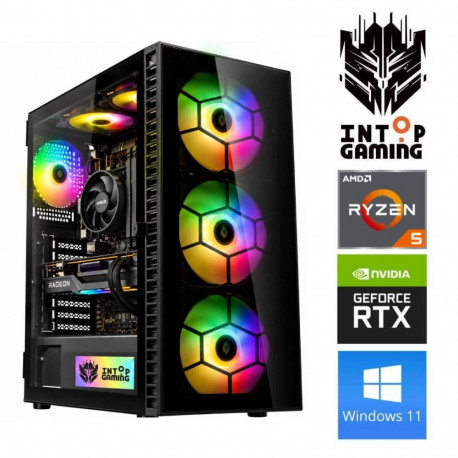 INTOP Ryzen 5 4500 32GB 500SSD M.2 NVME+2TB RTX5050 8GB WIN11Pro