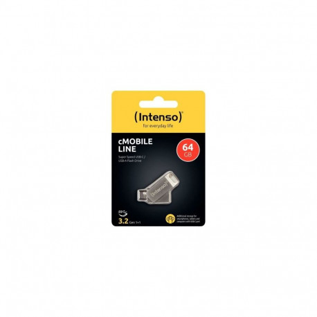 Intenso Pendrive 64GB cMobile Line USB 3.2 / Type-C, Silver EU (3536490)