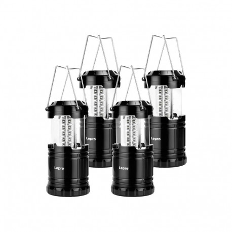 Camping Lantern - LEPRO PR330040-2 4 Pcs Black
