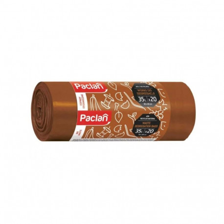 Organic Waste Bags - Paclan 35L 20Pcs Brown