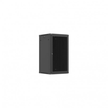 RACK CABINET 19" WALL-MOUNT 22U/600X600 (FLAT PACK) WITH PERFORATED DOOR BLACK LANBERG