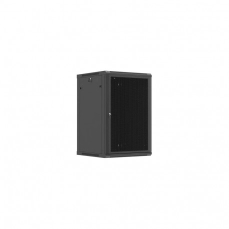 RACK CABINET 19" WALL-MOUNT 18U/600X600 (FLAT PACK) WITH PERFORATED DOOR BLACK LANBERG
