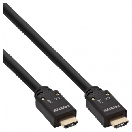 "INLINE HDMI HighSpeed Kabel mit Ethernet 4K2K aktiv St/St vergoldete Kontakte mit eingebautem Verst