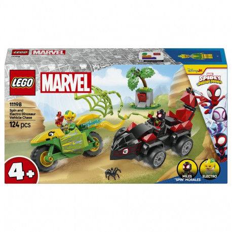 "LEGO 11198 Marvel Spidey und seine Super-Freunde Actionspa mit Spin und Electro in ihren Dino-Flitz