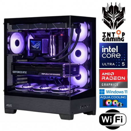 INTOP AQUA Ultra 5 245KF 32GB DDR5 1TB SSD M.2 NVME+2TB RX9060XT 16GB WiFi WIN11