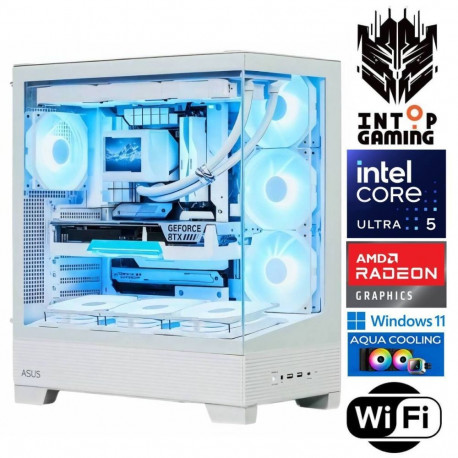 INTOP AQUA Ultra 5 245KF 16GB DDR5 1TB SSD M.2 NVME RX9060XT 16GB WiFi WIN11