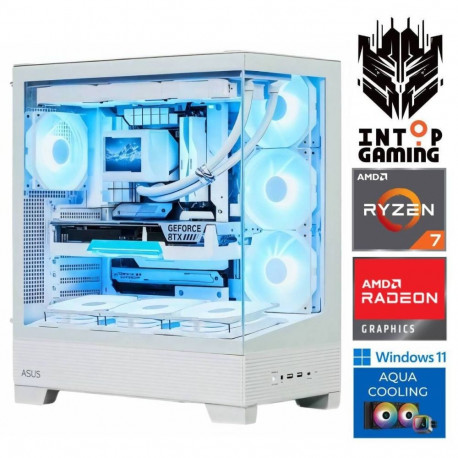 INTOP AQUA Ryzen 7 7700X 64GB DDR5 1TB SSD M.2 NVME+2TB RX9060XT 16GB WIN11