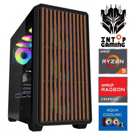 INTOP AQUA Ryzen 5 9600X 16GB DDR5 1TB SSD M.2 NVME RX9060XT 16GB no-OS