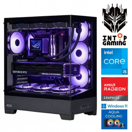 INTOP AQUA i5-14400F 32GB DDR5 1TB SSD M.2 NVME+2TB RX9060XT 16GB WIN11