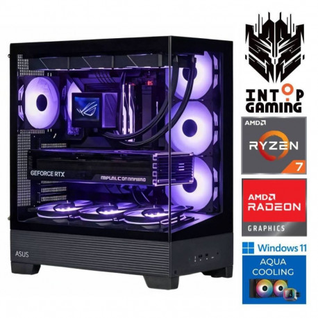 INTOP AQUA Ryzen 7 7700X 64GB DDR5 1TB SSD M.2 NVME+2TB RX9060XT 16GB WIN11