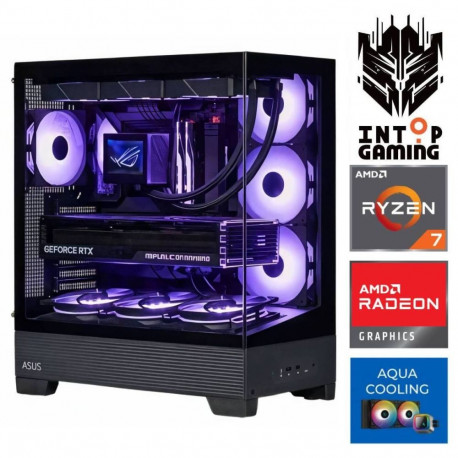 INTOP AQUA Ryzen 7 9700X 16GB DDR5 1TB SSD M.2 NVME+2TB RX9060XT 16GB no-OS