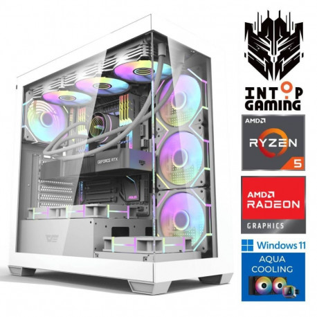 INTOP AQUA Ryzen 5 7500X3D 16GB DDR5 1TB SSD M.2 NVME+2TB RX9060XT 16GB WIN11