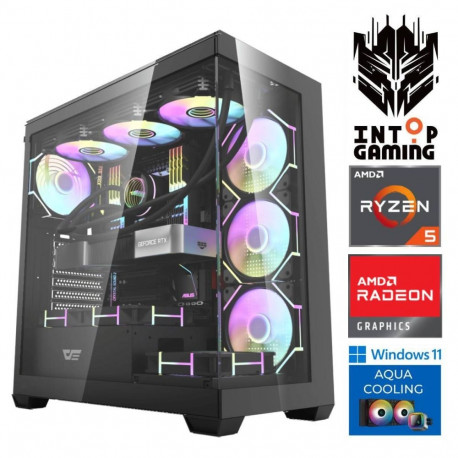 INTOP AQUA Ryzen 5 7600X 32GB DDR5 1TB SSD M.2 NVME+2TB RX9060XT 16GB WIN11