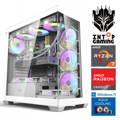 INTOP AQUA Ryzen 7 7700X 64GB DDR5 1TB SSD M.2 NVME+2TB RX9060XT 16GB WIN11