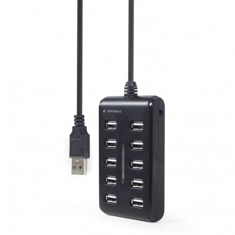 Gembird USB-jaotur UHB-U2P10P-01 USB 2.0 Type-A, must