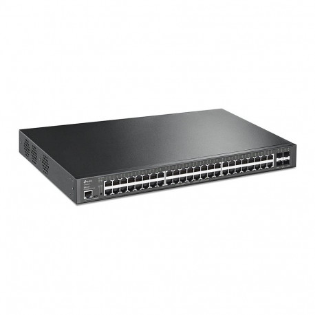 TP-Link JetStream 48-Port Gigabit and 4-Port 10GE SFP+ L2+ Managed Switch with 48-Port PoE+