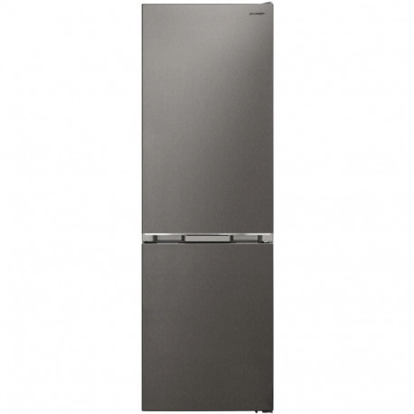 SHARP külmik sügavkülmikuga 330l 186cm, roostevabast terasest