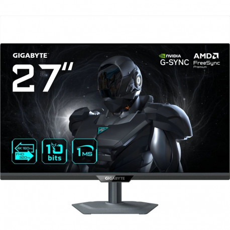 GigaByte monitor G27UP 68.6cm (27 inches) UltraHD/4K SS-IPS dual-mode DP HDMI USB-C 160Hz paneel, mu