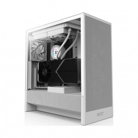 NZXT arvutikorpus H5 FLOW CC-H52FW-01, klaasaknaga, valge