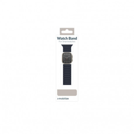 Watch Band - Mobilize Silicon Magnetic Strap for Apple Watch 42/44/45/49mm - Blue