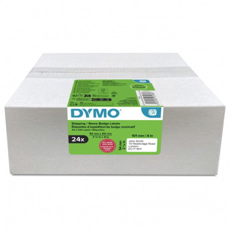 Dymo LabelWriter ORIGINAL saatmis- ja nimesildietiketid säästupakk, 54x101mm (24 rulli, igas 220 eti