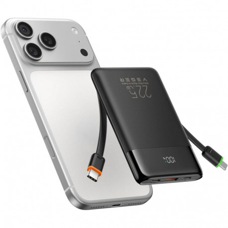 Wirelles charger Qi2.2 25W Apple 3-in-1 included 90cm retractable cable