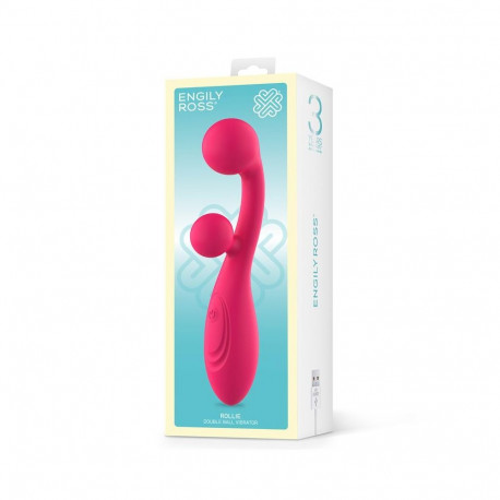 Rollie vibraator Cl50 kahekordse kuuliga USB-silikoonist, roosa