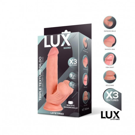 Bernd Triple Texture Dildo w/Swing Balls 9,2"Cl,10