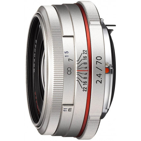 HD Pentax DA 70mm f/2.4 Limited objektiiv, hõbedane