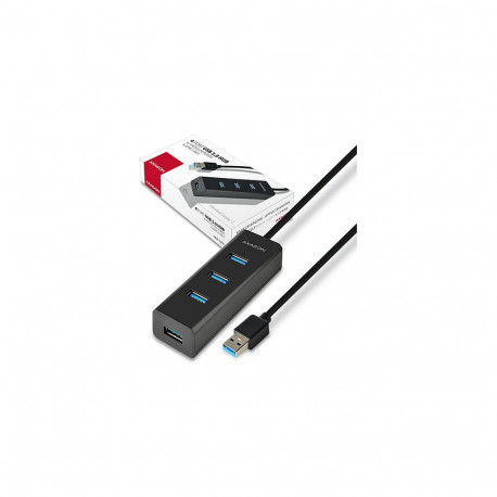 AXAGON USB-A-jaotur HUE-S2BL, 4x USB 3.0, väline toiteallikas, 1,2m