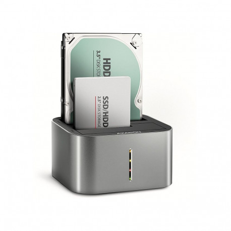 AXAGON kõvaketaste dokkimisjaam ADSA-DC USB3.2 Gen1 2x SATA 6G CLONE DUAL HDD ASMedia