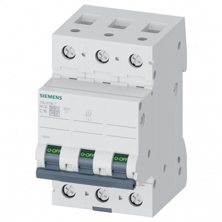 Siemens automaatkaitse C 16A 5SL63167 400V 6kA 3p