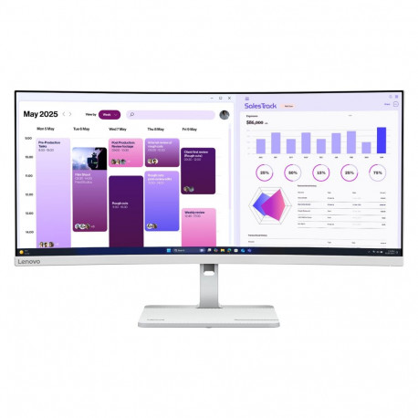 Lenovo monitor 68F0GAC3EU 86,4cm (34") 3440 x 1440 pikslit 21:9 UltraWide Quad HD VA 6ms 120Hz HDR D