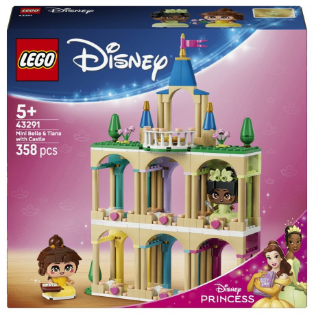 "LEGO 43291 Disney Princess Die Mini-Prinzessinnen Belle und Tiana mit ihrem Schloss"