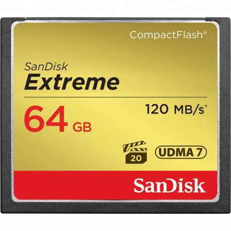 Sandisk memory card CF 64GB Extreme 120MB/s (opened package)