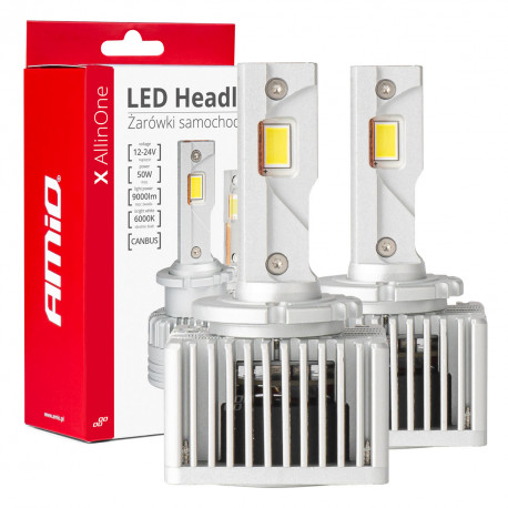 Amio LED headlight D1S D3S D8S Canbus 2pcs (opened package)