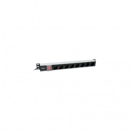 Equip 8-Outlet German Power Distribution Unit, Aluminum Shell, 3m