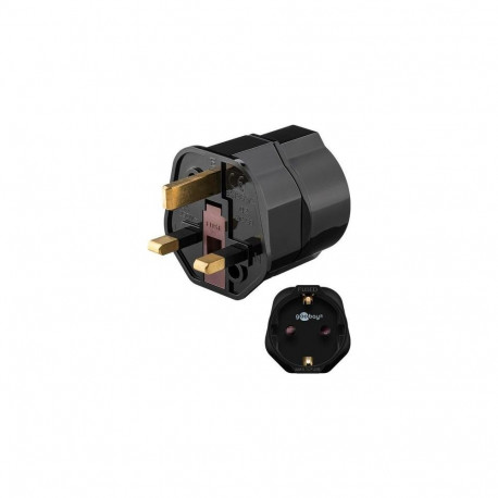 Goobay 45352 power plug adapter Type F Type G (UK) Black