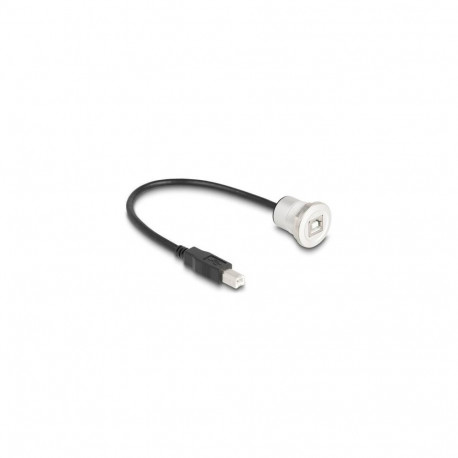 DeLOCK 88182 USB cable USB 2.0 0.3 m USB B Black, Silver