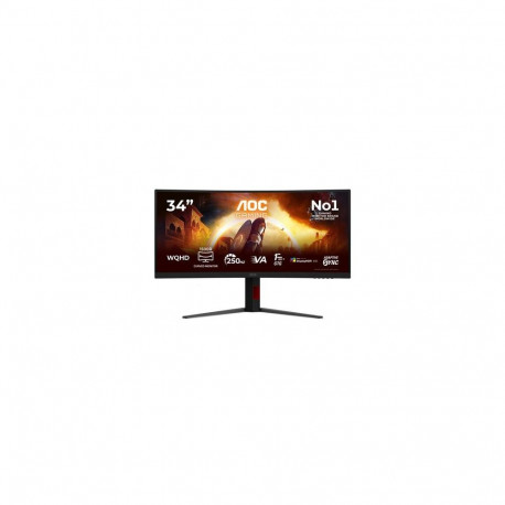 AOC G4 CU34G4ZCA computer monitor 86.4 cm (34") 3440 x 1440 pixels Wide Quad HD Black, Red