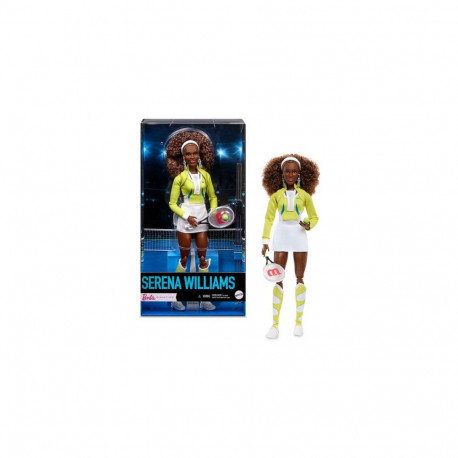 Barbie Signature Serena Williams Doll, , Tennis Player Fashion Doll With Uniform and Racket